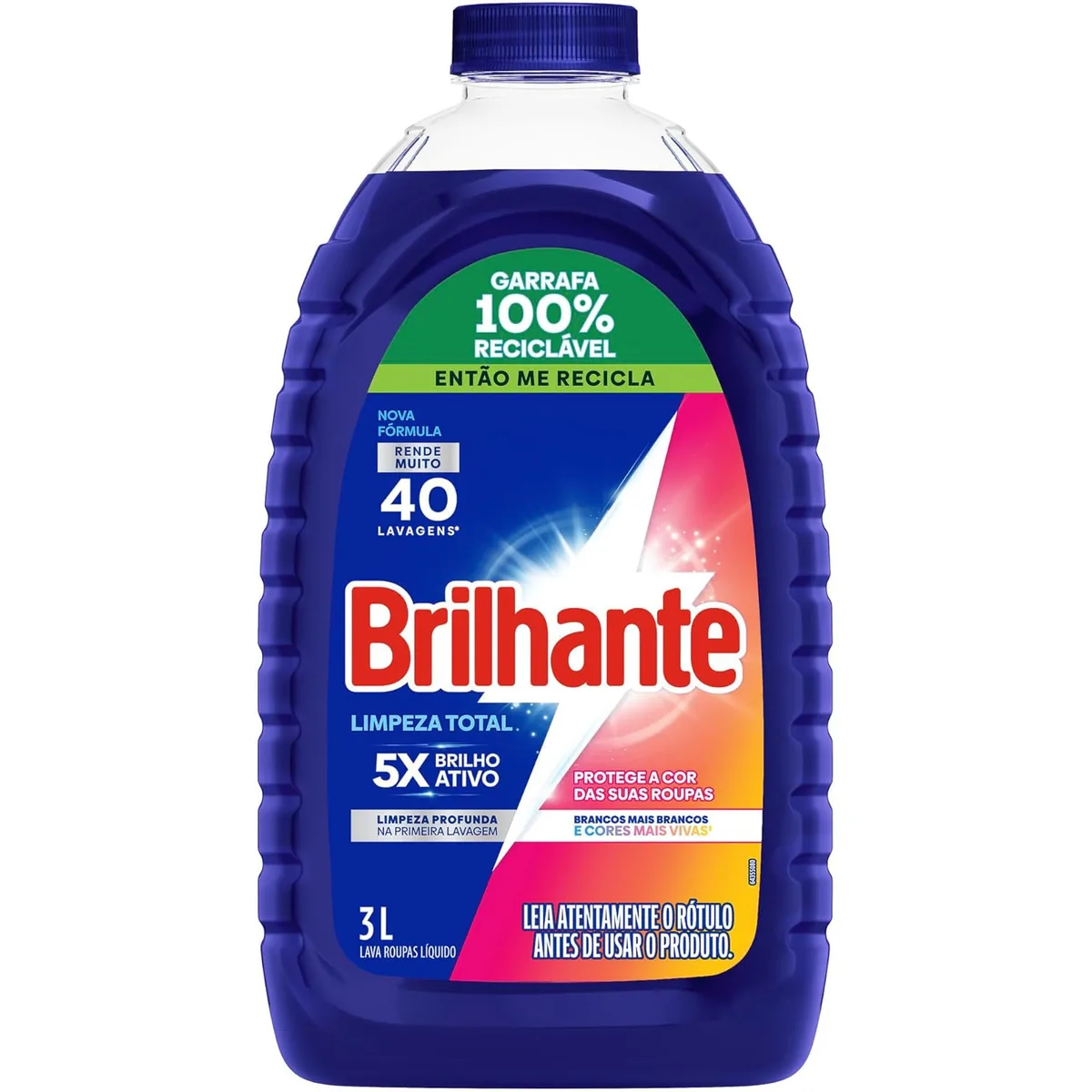 Brilhante Limpeza Total - Lava Roupas Líquido 3L