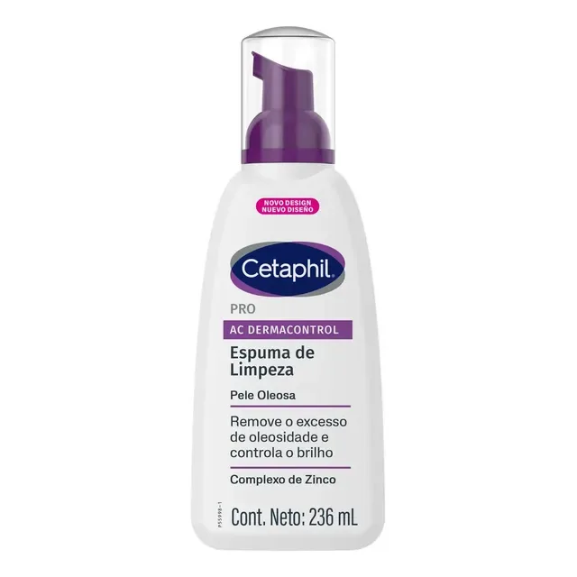 Cetaphil Pro AC Dermacontrol Espuma de Limpeza Facial para Pele Oleosa 236ml