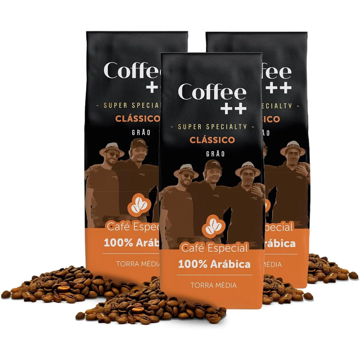 Coffee Mais │Café Super Especial em Grãos │ Clássico │100% Arábica │Torra Média │Pack 3 unidades de 250g