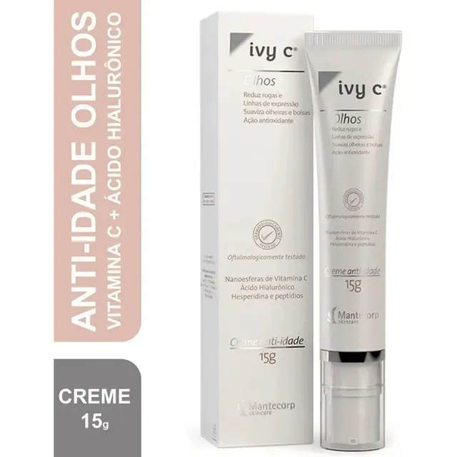Creme Anti-Idade Mantecorp Ivy C para Área dos Olhos com Vitamina C