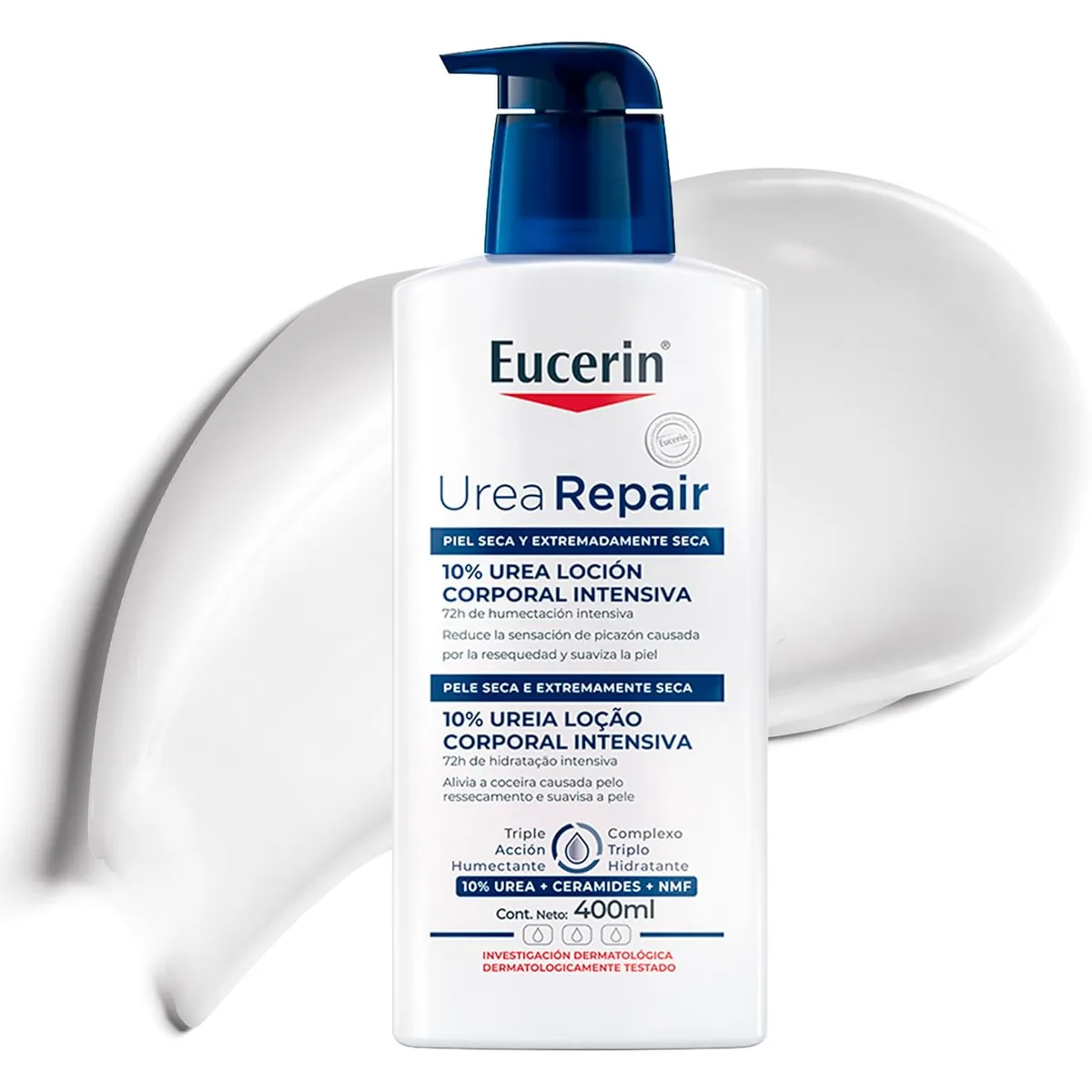 EUCERIN Loção Hidratante Corporal Urea Repair Plus 400ml, Hidratação Intensiva, Ureia, Pele Seca e Extra Seca