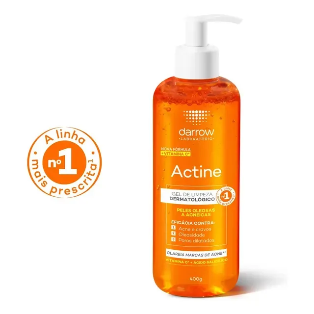 Gel de Limpeza Facial Darrow Actine Pele Oleosa e Acneica 400g