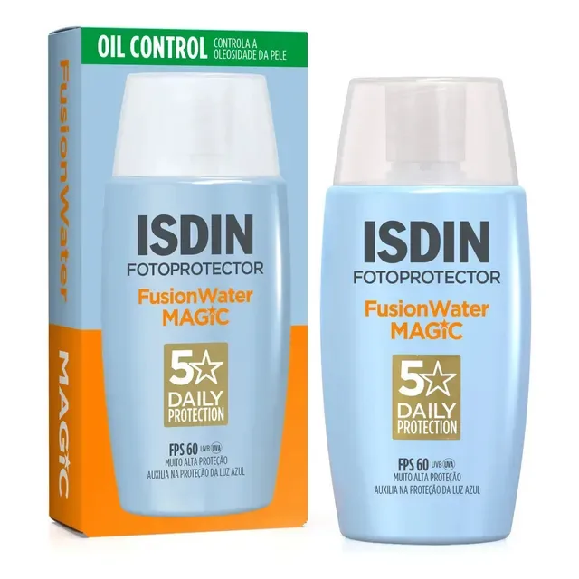 ISDIN Protetor Solar Facial Fusion Water 5 Stars Sem Cor FPS 60 - 50ml