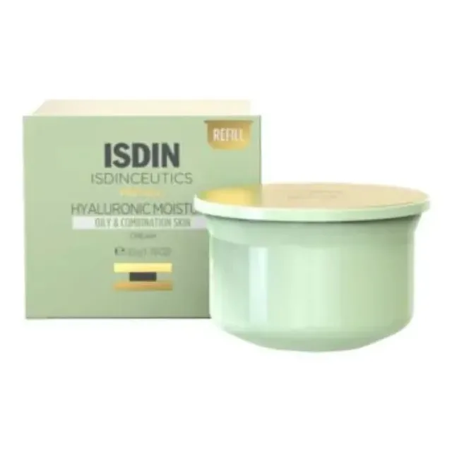 ISDIN Refil Creme Hidratante Anti-Idade para Pele Oleosa Isdinceutics Hyaluronic Moisture Oily Skin - 50g