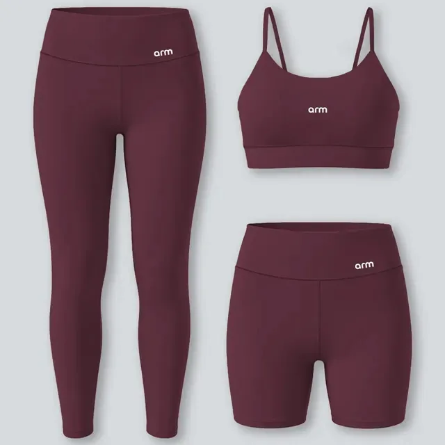 Kit Conjunto Feminino Fitness Top Alça + Legging + Short