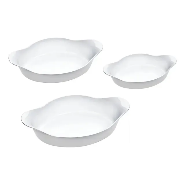 Kit De Assadeiras Marinex Opaline Oval 3 Peças
