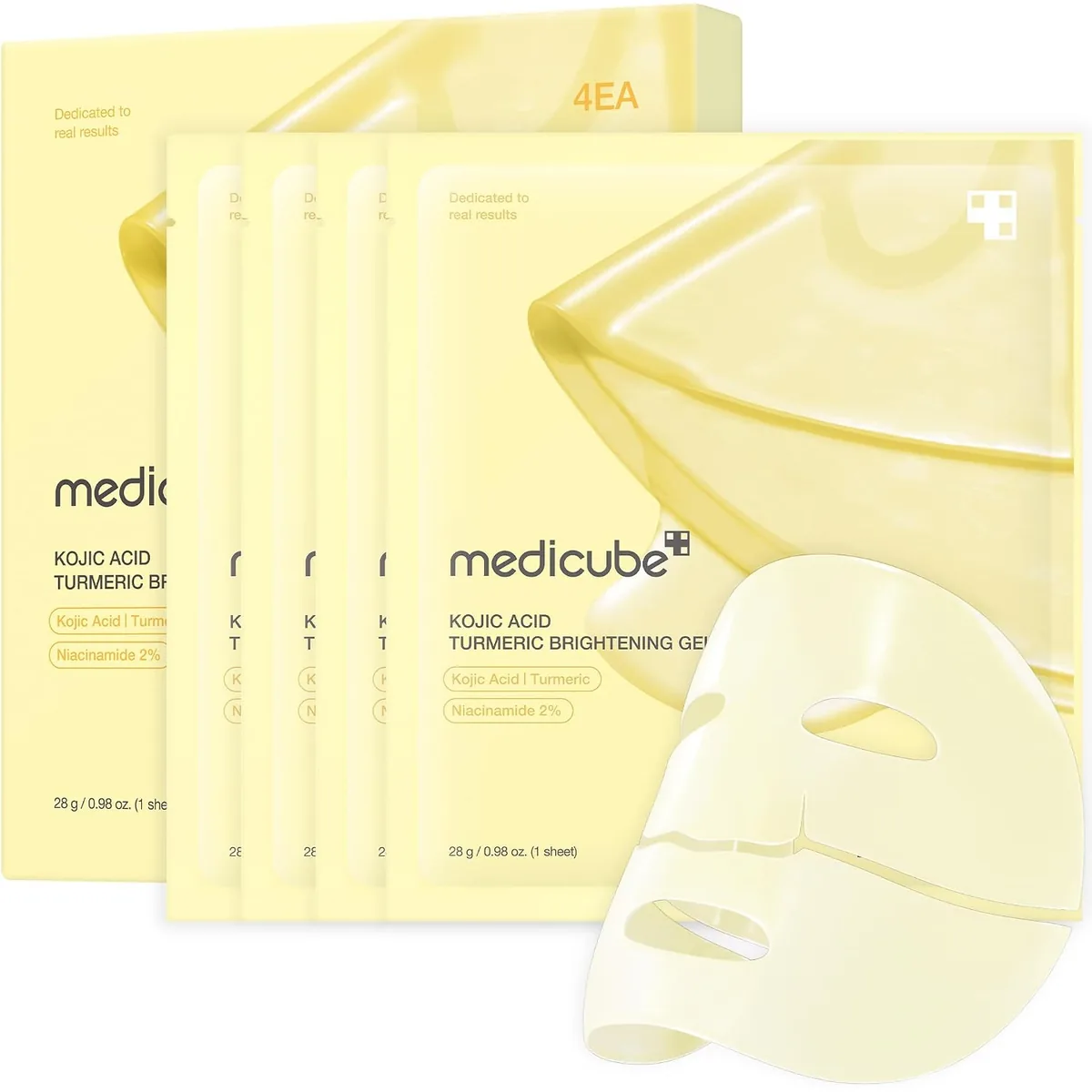 KOJIC ACID TURMERIC BRIGHTENING GEL MASK (4EA)