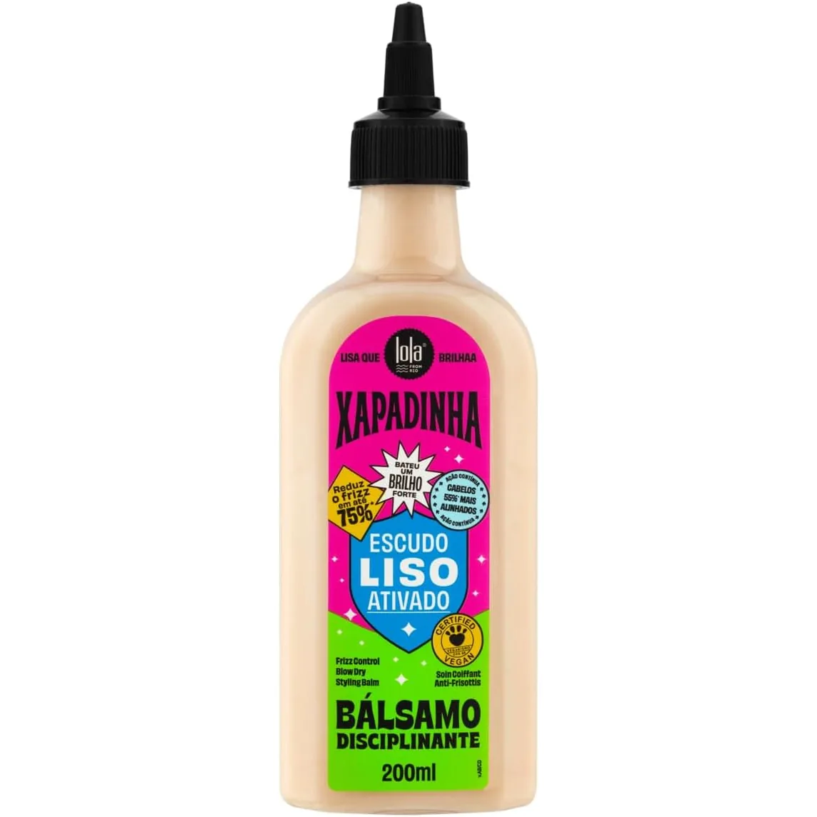 Lola From Rio – Xapadinha – Bálsamo para pentear sem enxágue para cabelos lisos, proteção térmica, efeito...
