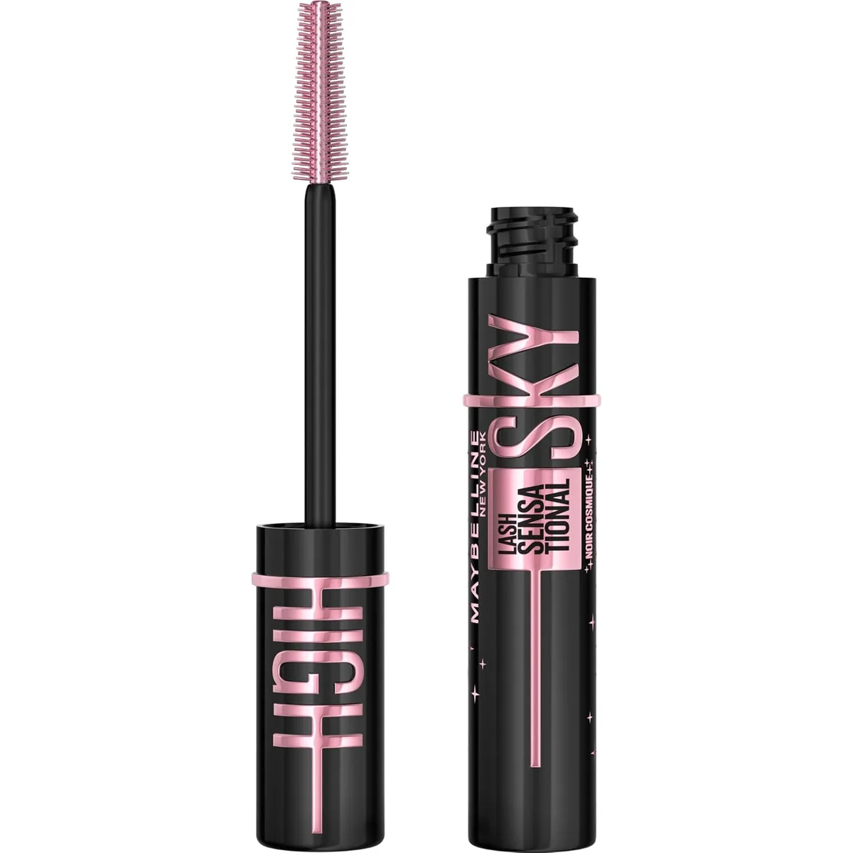Maybelline NY Lash Sensational Sky High Cosmic Black, Máscara de Cílios Lavável com Extrato de Bambu e Escova...