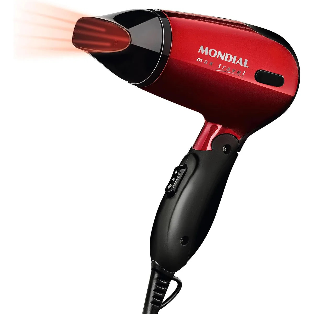 MONDIAL Secador, Max Travel, Bivolt, Preto/Vermelho, 1200W - SC-10