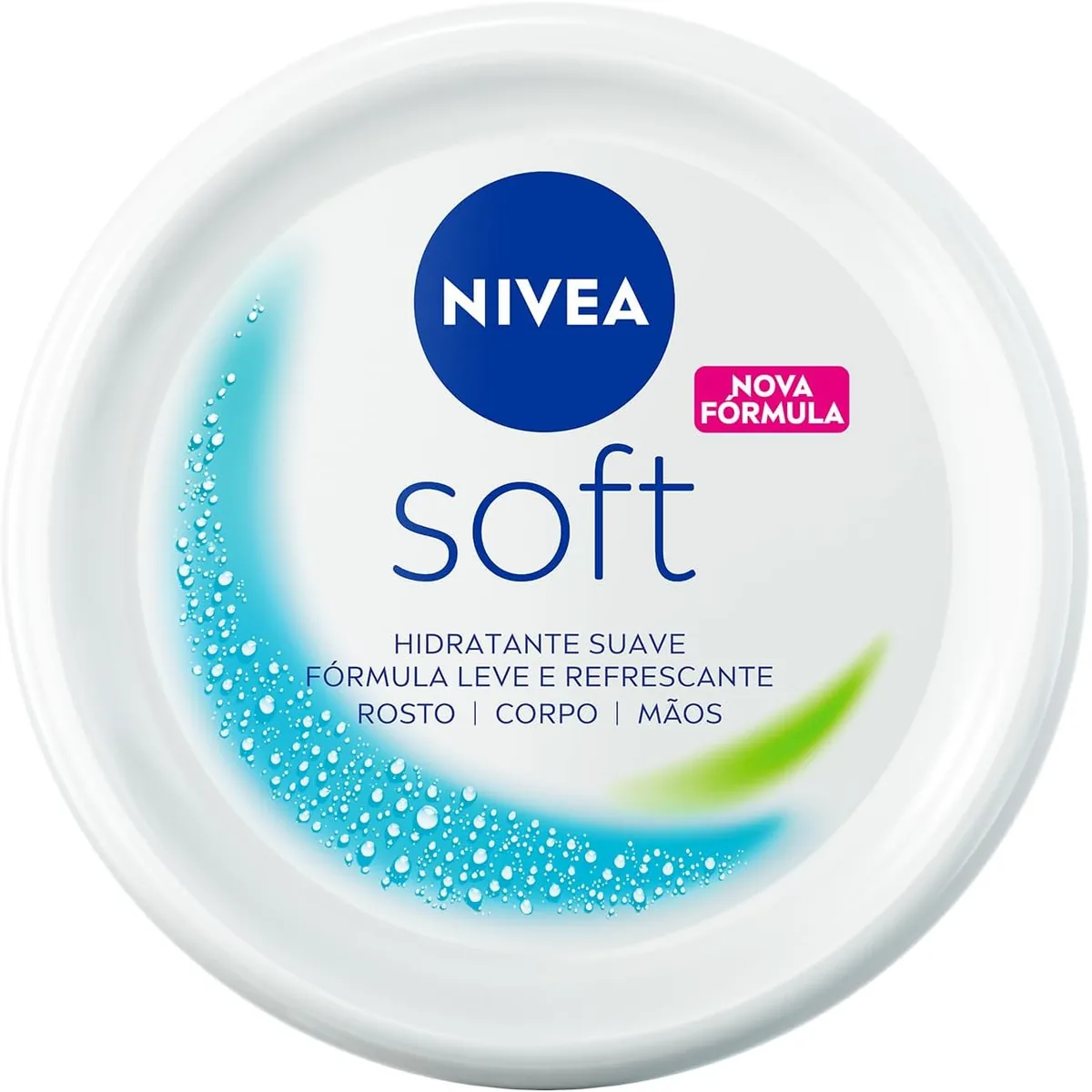 NIVEA Creme Hidratante Soft 48g, Hidratação Suave 48h, Fórmula Leve e Refrescante, Rápida Absorção, Corporal...