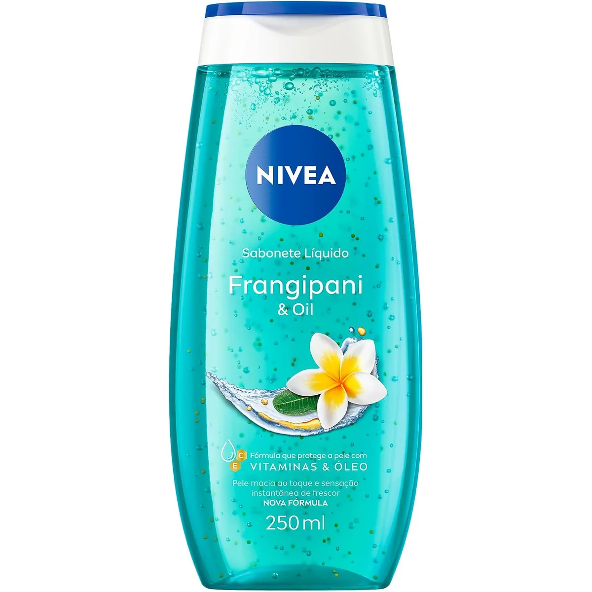 NIVEA Sabonete Líquido Frangipani & Oil 250ml, Limpeza Corporal, Pele Macia, Óleos e Vitaminas, Equilíbrio...