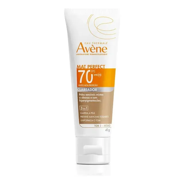 Protetor Solar Facial Dermatológico com Cor Avene FPS50+ Despigmentante com Controle de Óleo e Ação...
