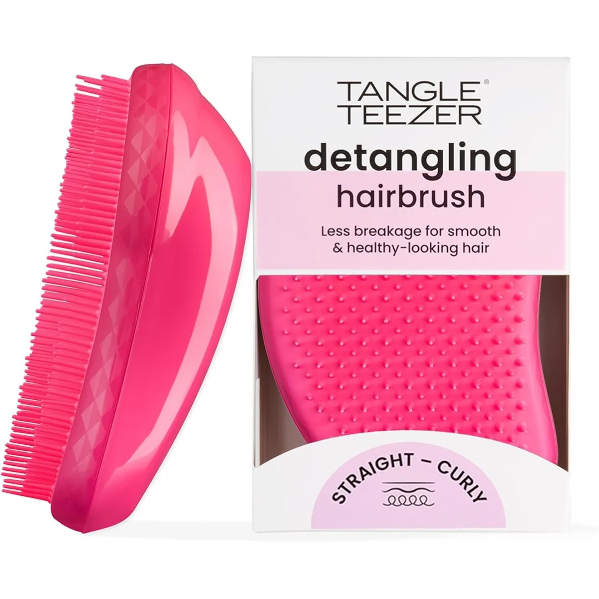 Tangle Teezer - Escova de cabelo desembaraçadora The Original Pink Fizz, para todos os tipos de cabelo, úmido...