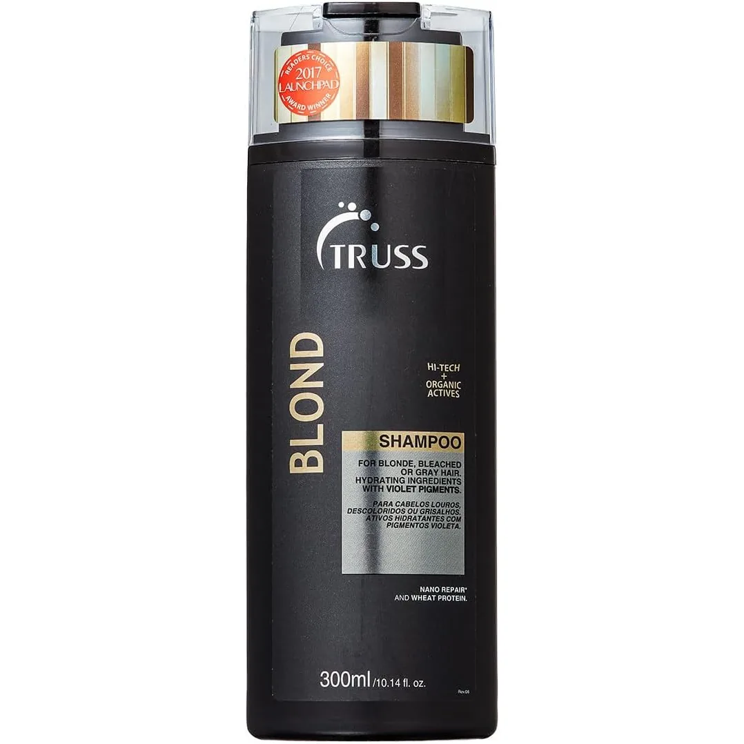Truss Shampoo Blond | Neutraliza Amarelado e Hidrata Cabelos Loiros, Grisalhos e Descoloridos | 300ml